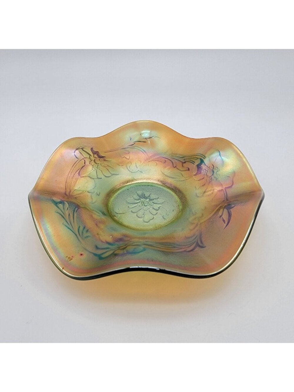 Northwood Carnival Glass Poppy Variant Bowl